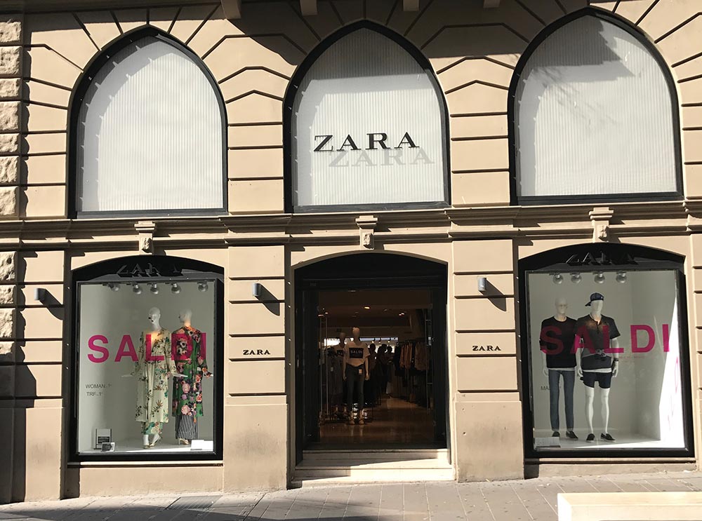Zara store Ancona riviera del Conero